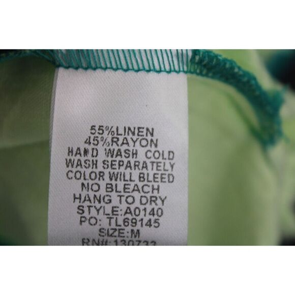 Umgee Green Bleached Raw Hem Size Medium Short Sleeve NWT - Picture 7 of 7